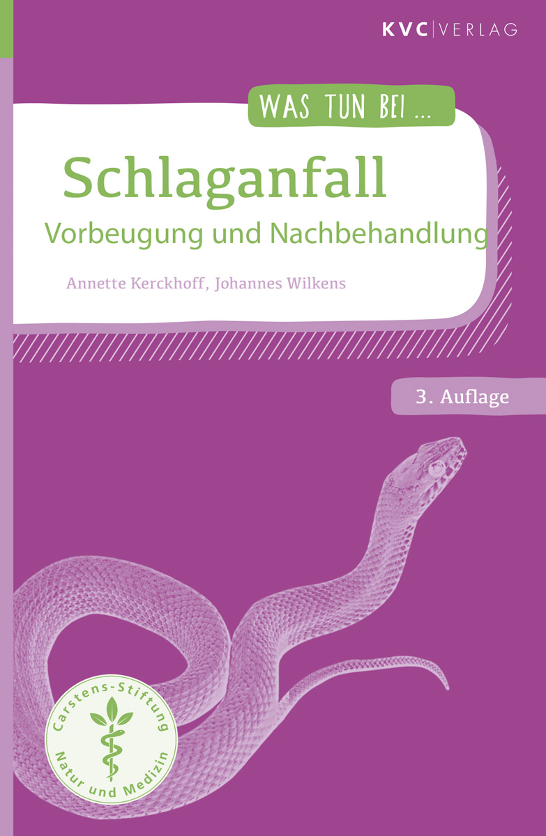 KVC Verlag - Schlaganfall – Vorbeugung und Nachbehandlung Buchcover Schlaganfall, Homöopathie und anthroposophische Medizin